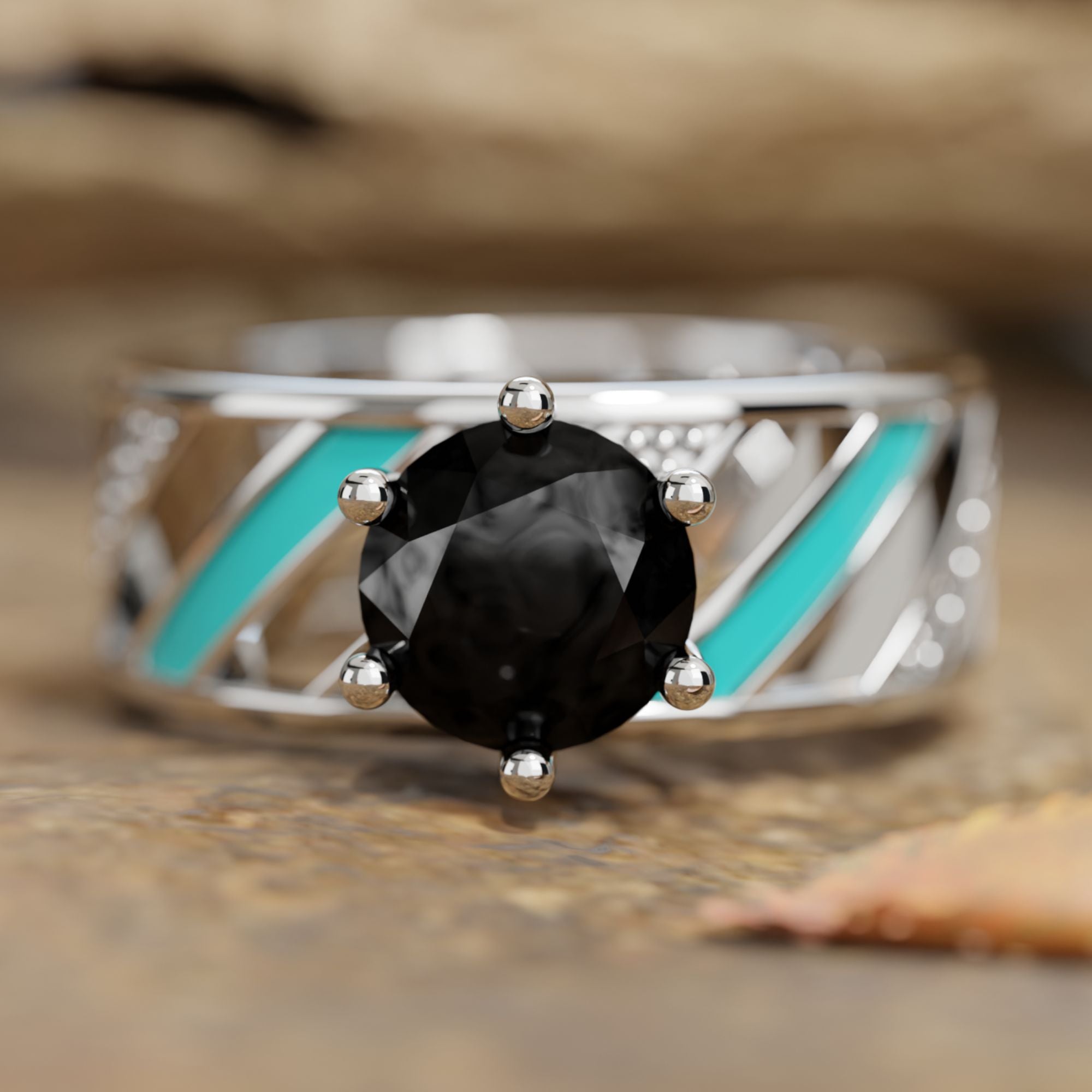 Aurora Veil Ring - Black Onyx - Serene Western