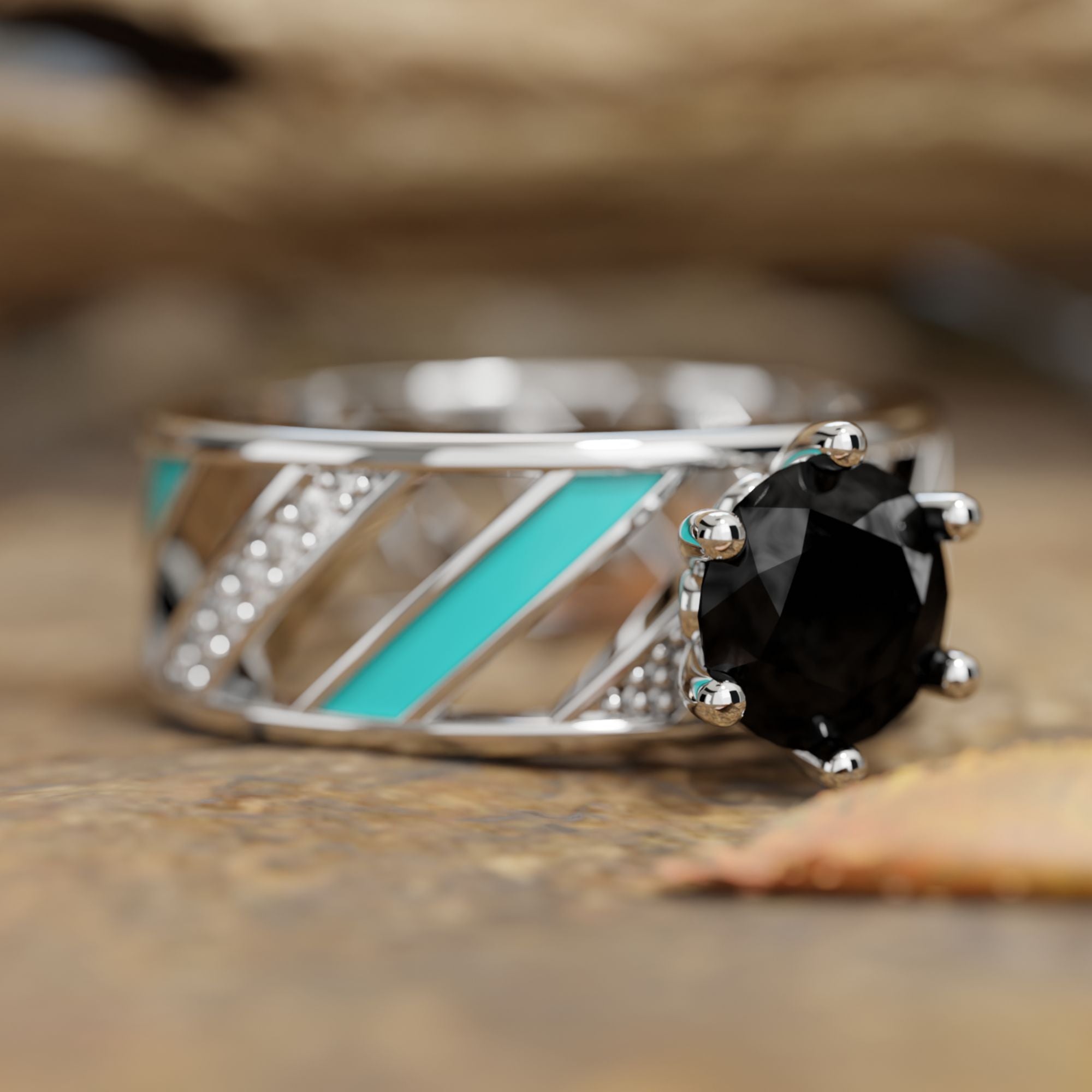 Aurora Veil Ring - Black Onyx - Serene Western