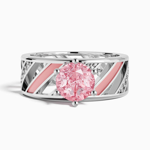 Aurora Veil Ring - Rose Quartz
