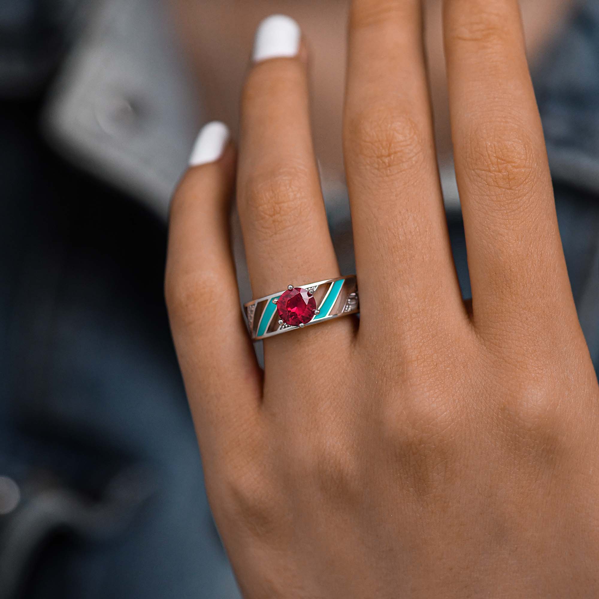 Aurora Veil Ring - Ruby - Serene Western