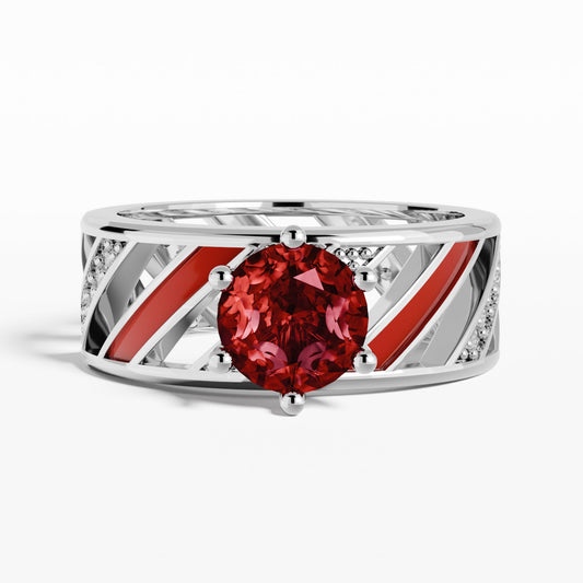 Aurora Veil Ring - Ruby - Serene Western