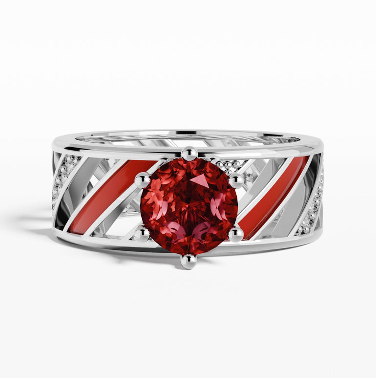 Aurora Veil Ring - Ruby - Serene Western