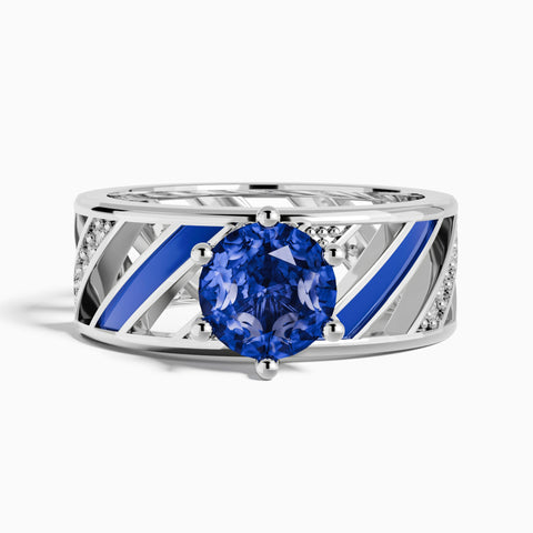 Aurora Veil Ring - Sapphire