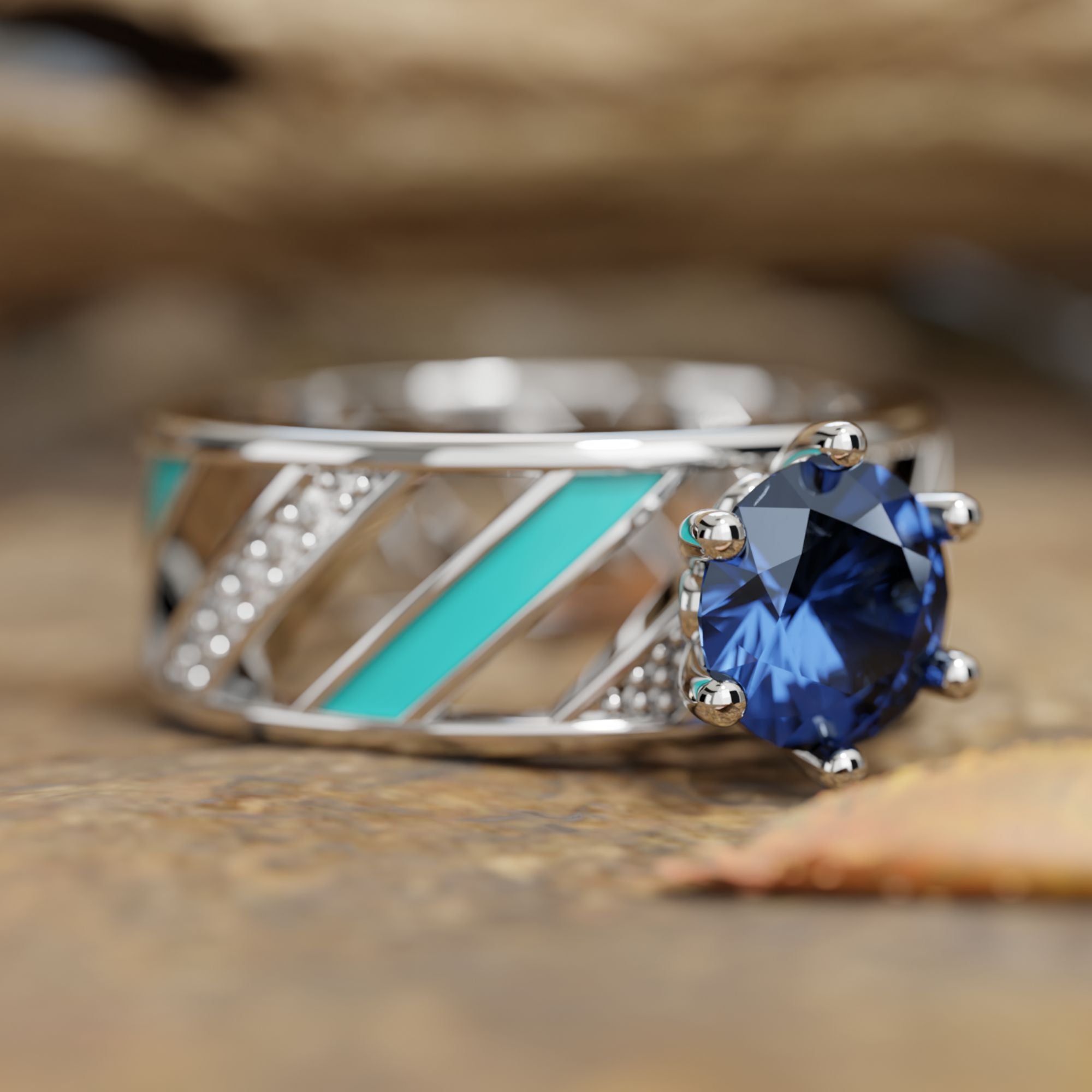 Aurora Veil Ring - Sapphire - Serene Western