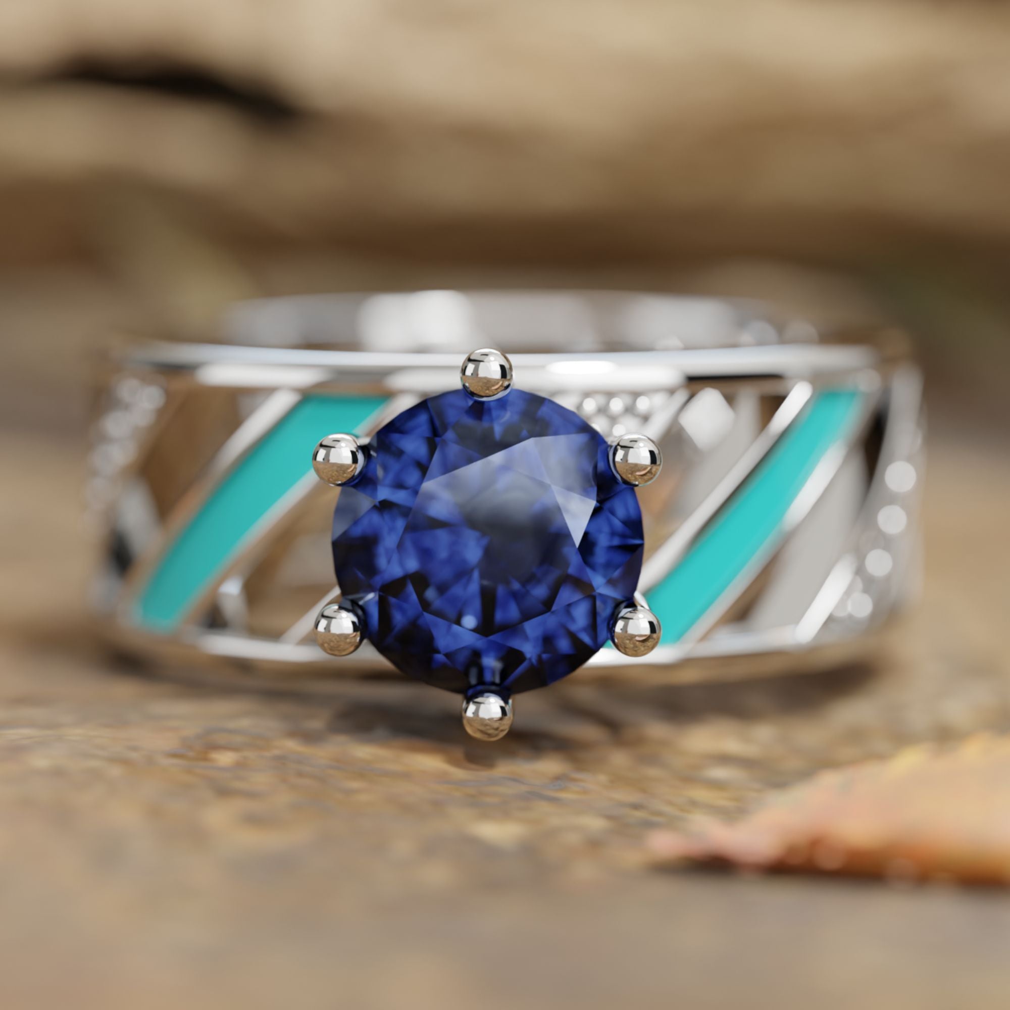 Aurora Veil Ring - Sapphire - Serene Western