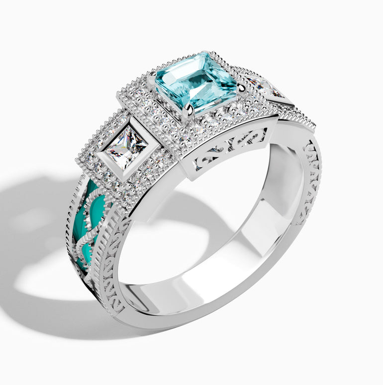 Azure Lighthouse Ring - Serene Western