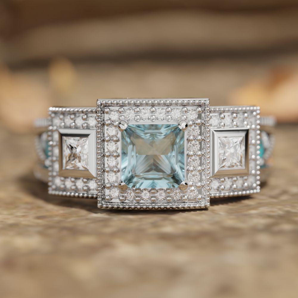 Azure Lighthouse Ring - Serene Western