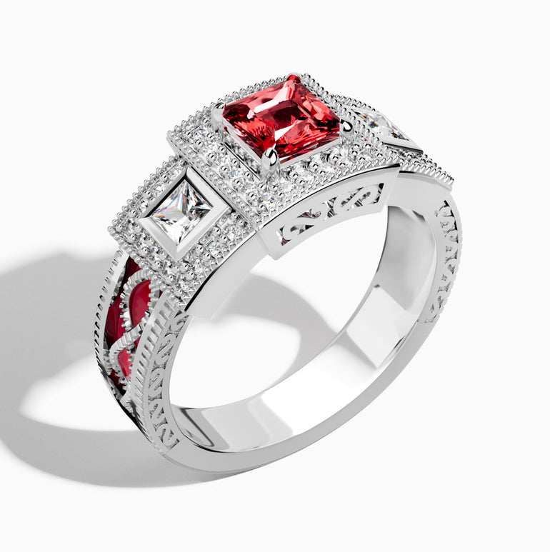 Azure Lighthouse Ring - Ruby - Serene Western