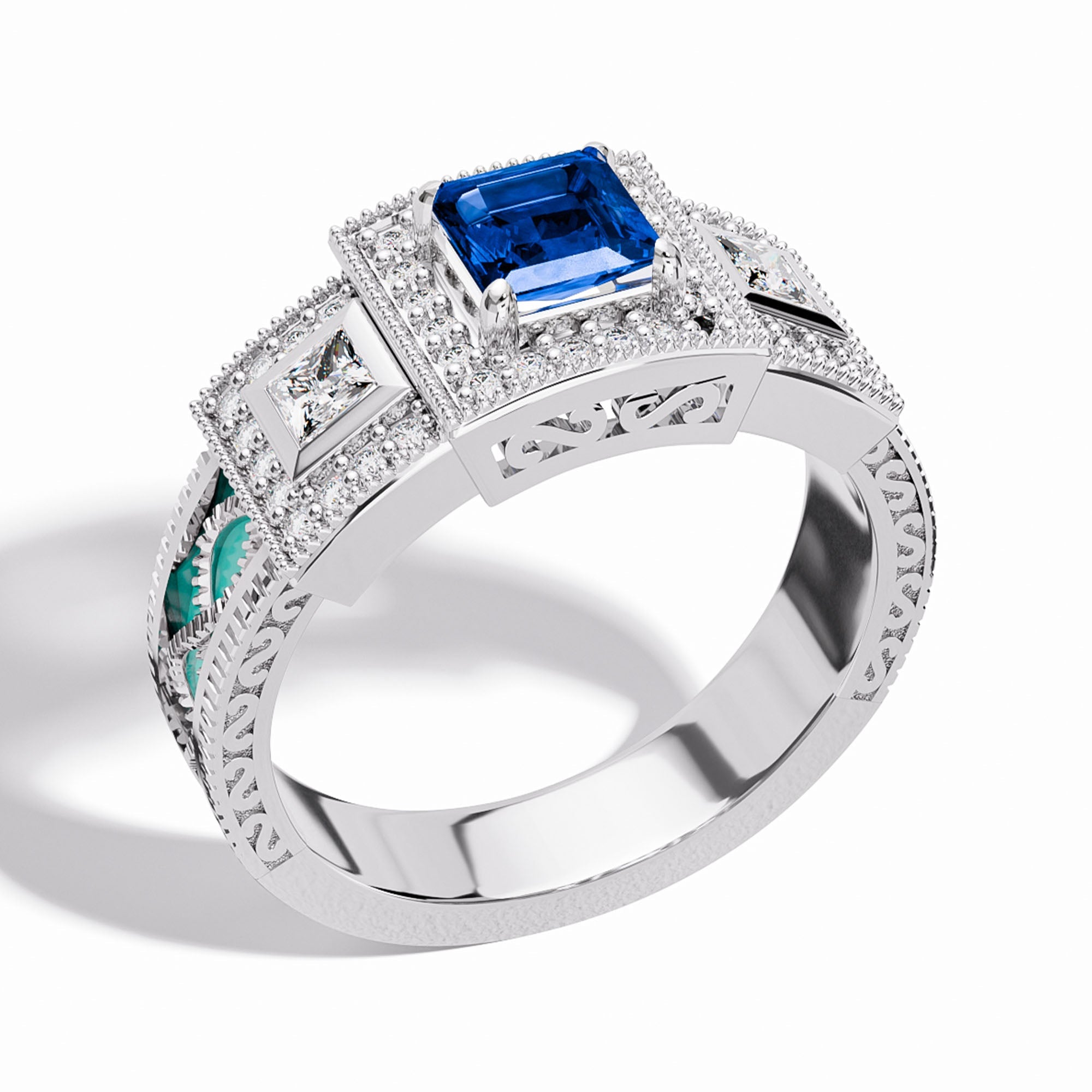 Azure Lighthouse Ring - Sapphire - Serene Western