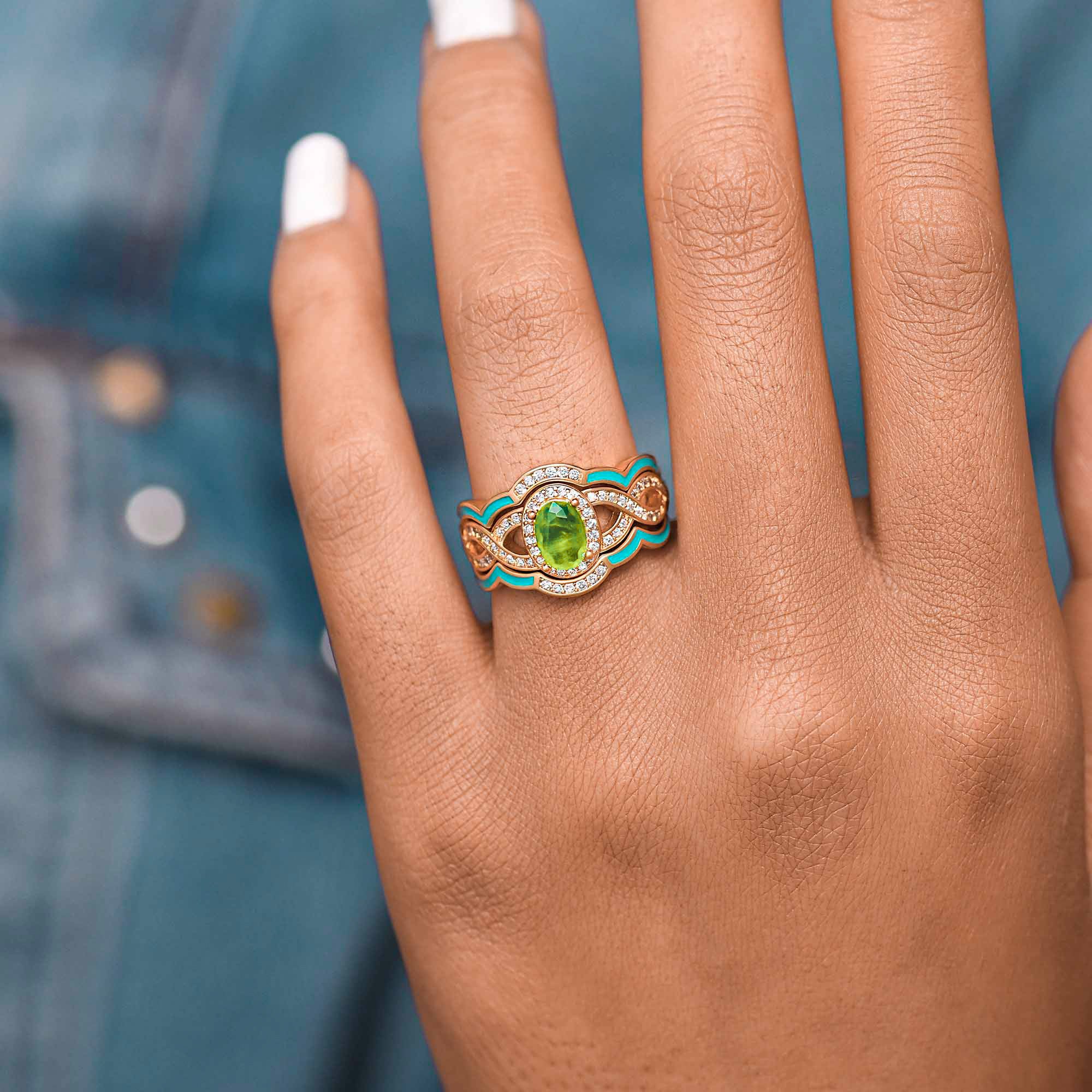 Blazing Prairie Light Ring - Peridot - Serene Western