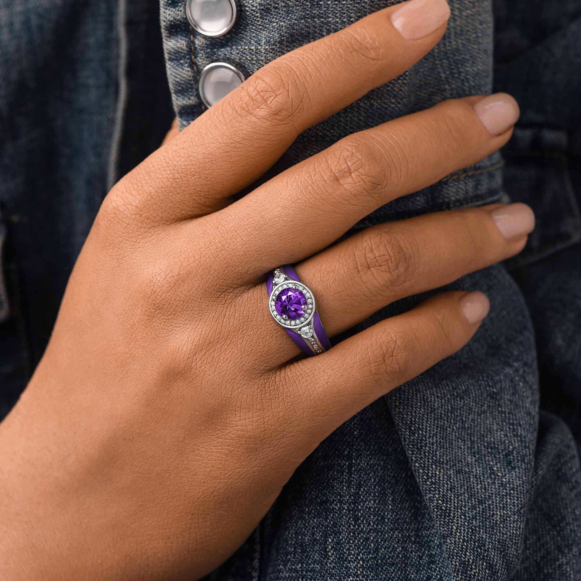 Brave Belt Ring - Amethyst - Serene Western