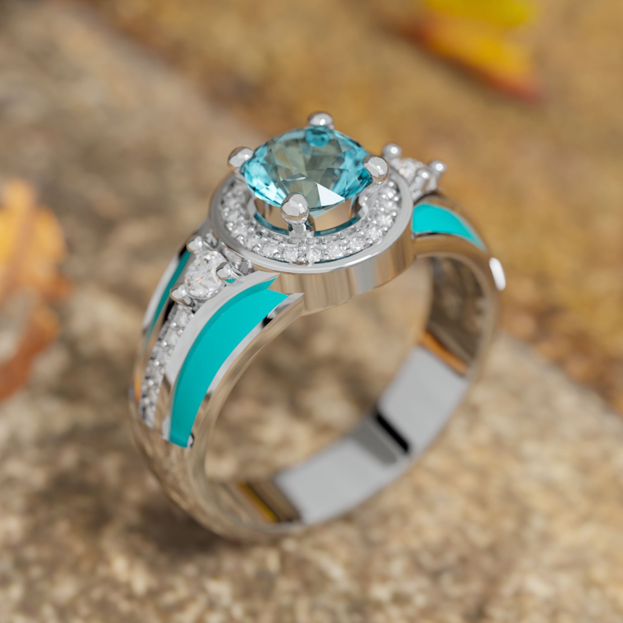 Brave Belt Ring - Aquamarine - Serene Western