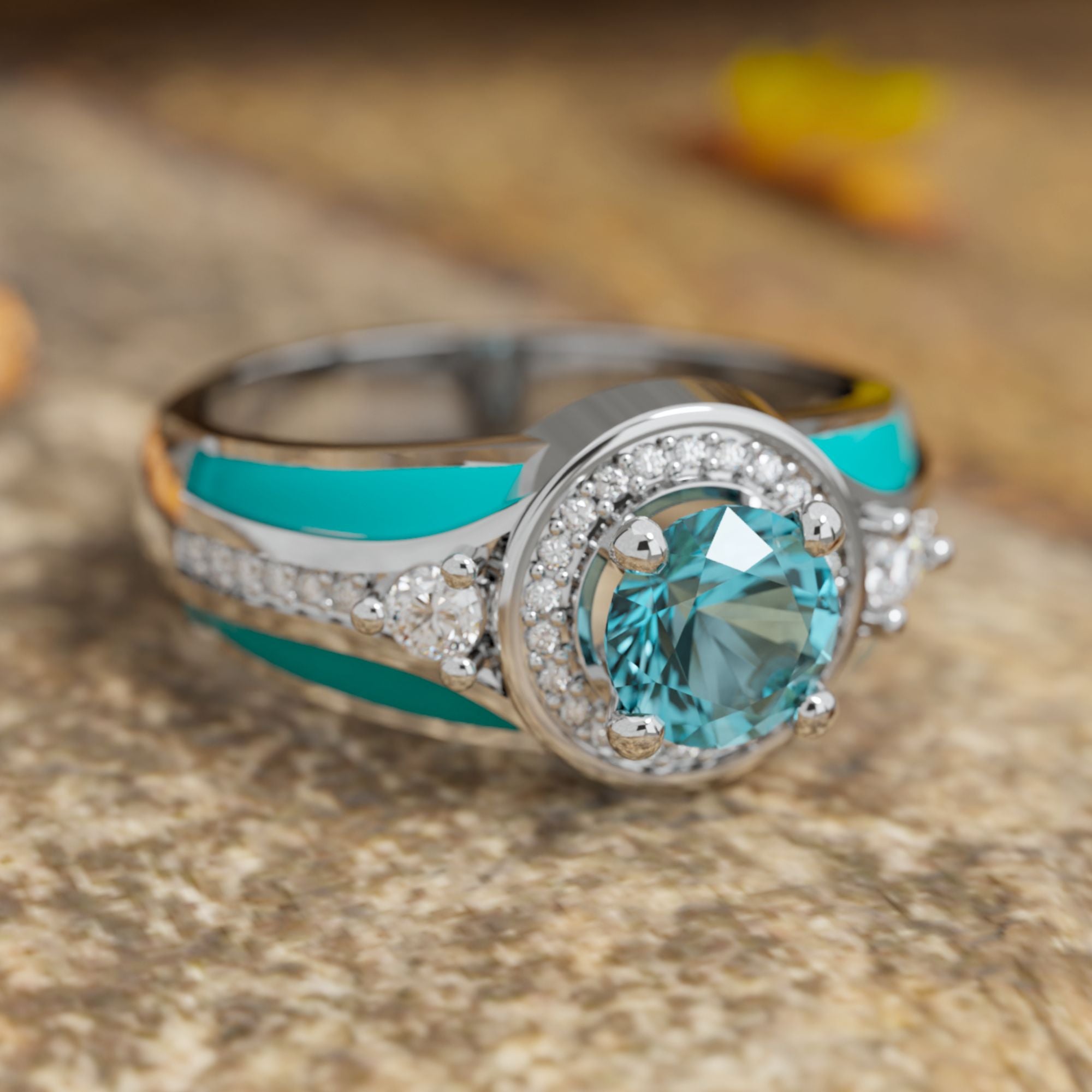 Brave Belt Ring - Aquamarine - Serene Western