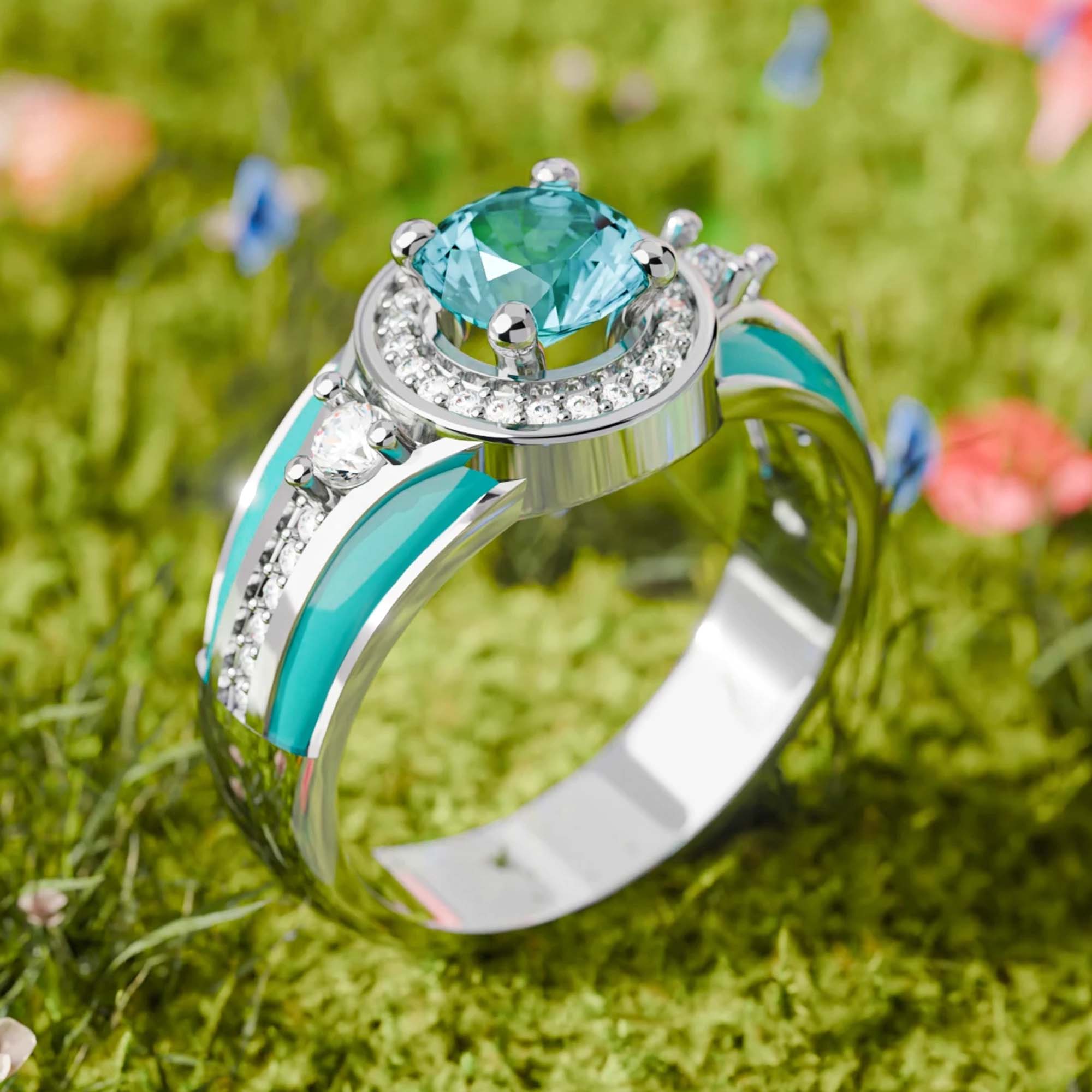 Brave Belt Ring - Aquamarine - Serene Western