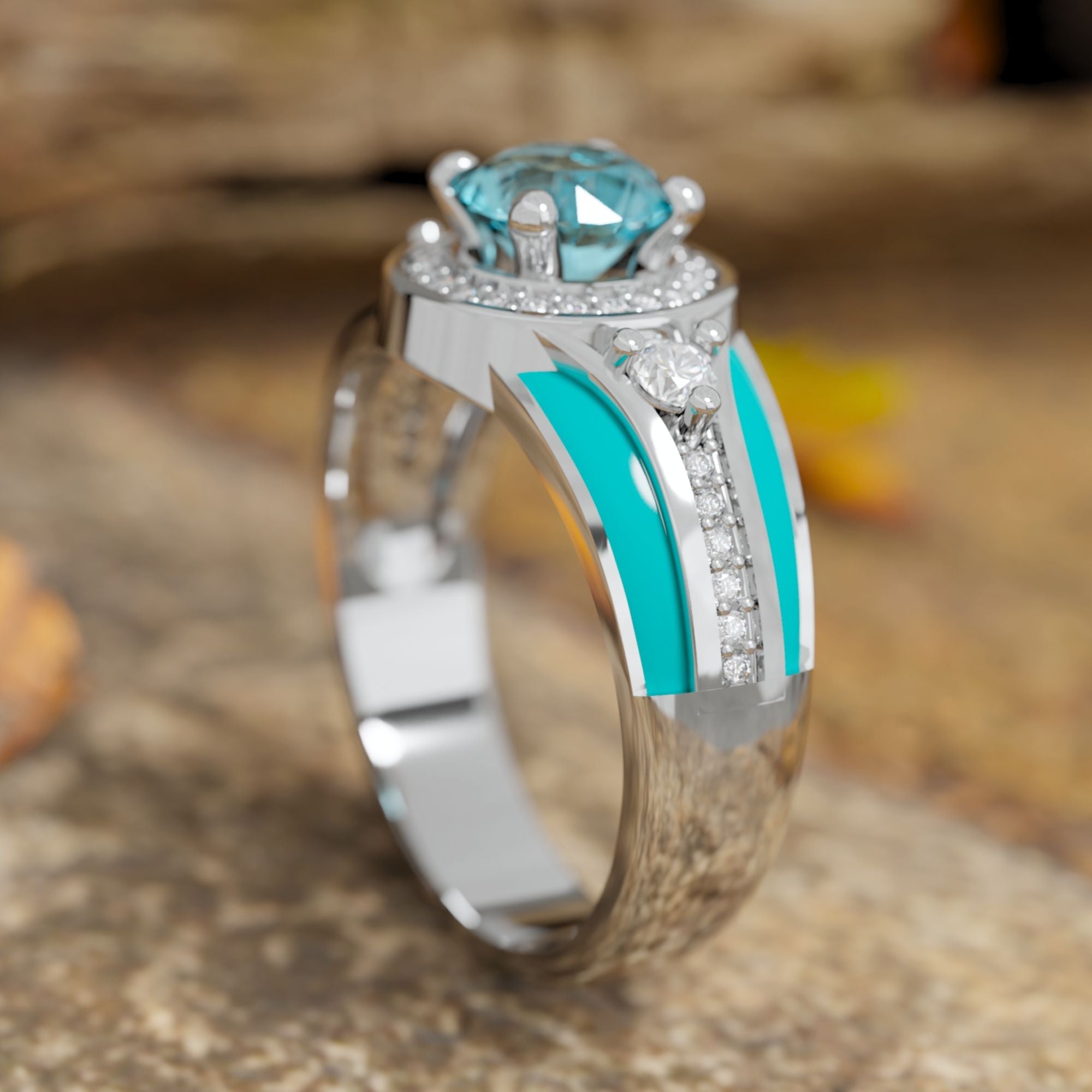 Brave Belt Ring - Aquamarine - Serene Western