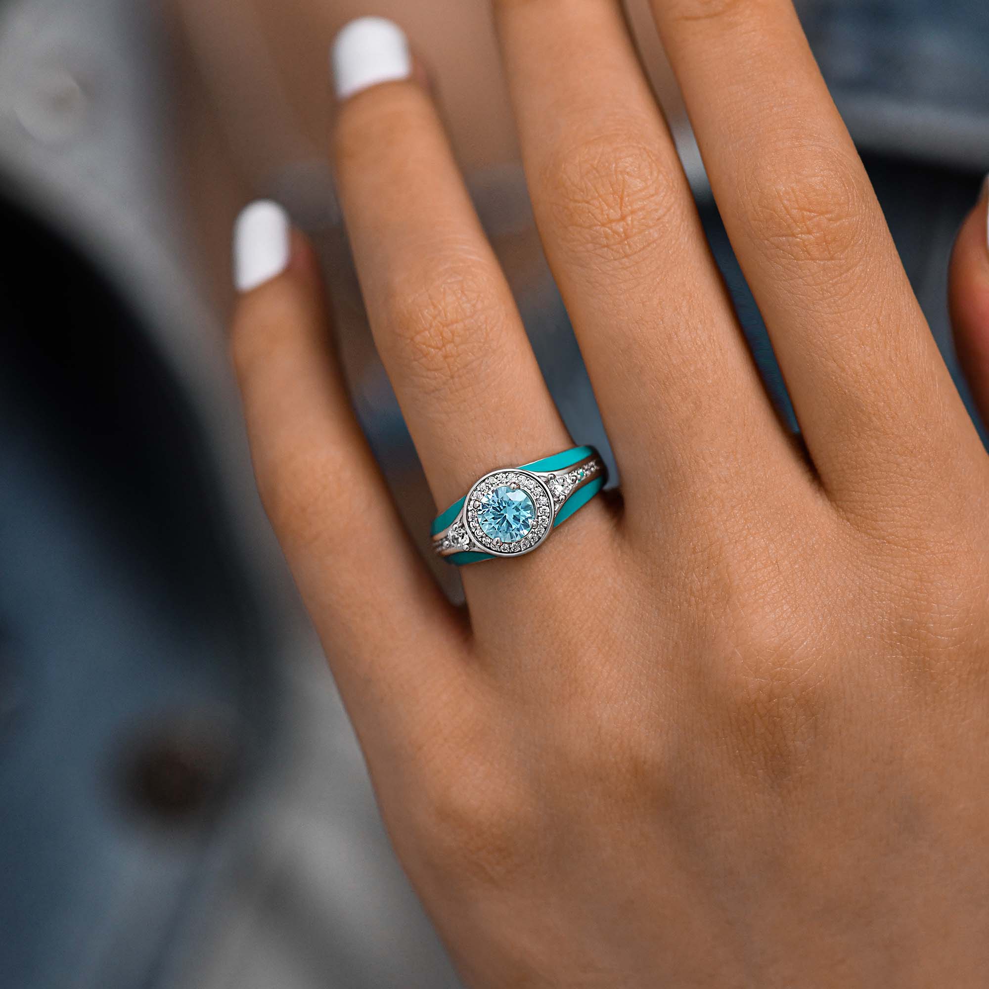 Brave Belt Ring - Aquamarine - Serene Western