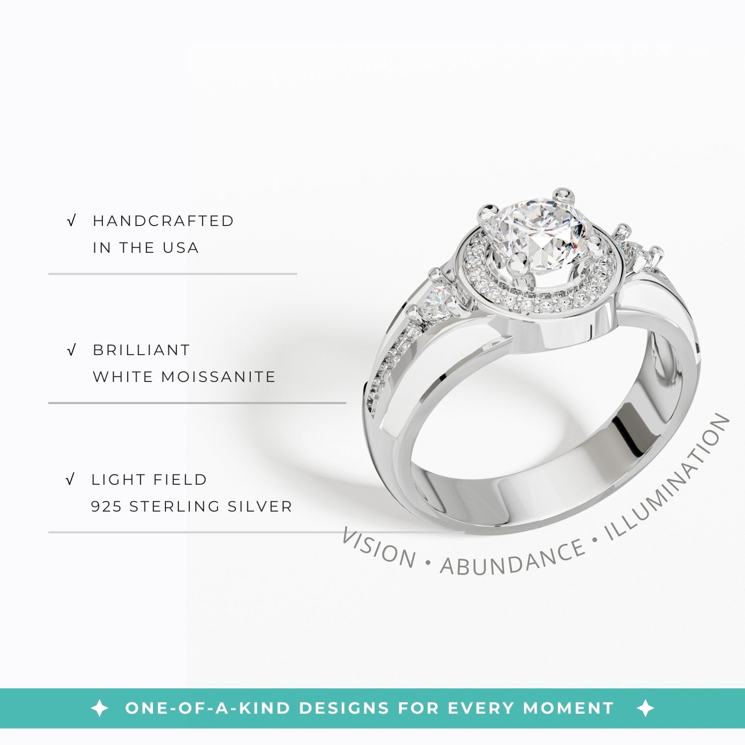 Brave Belt Ring - Moissanite - Serene Western