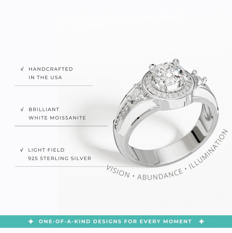 Brave Belt Ring - Moissanite - Serene Western