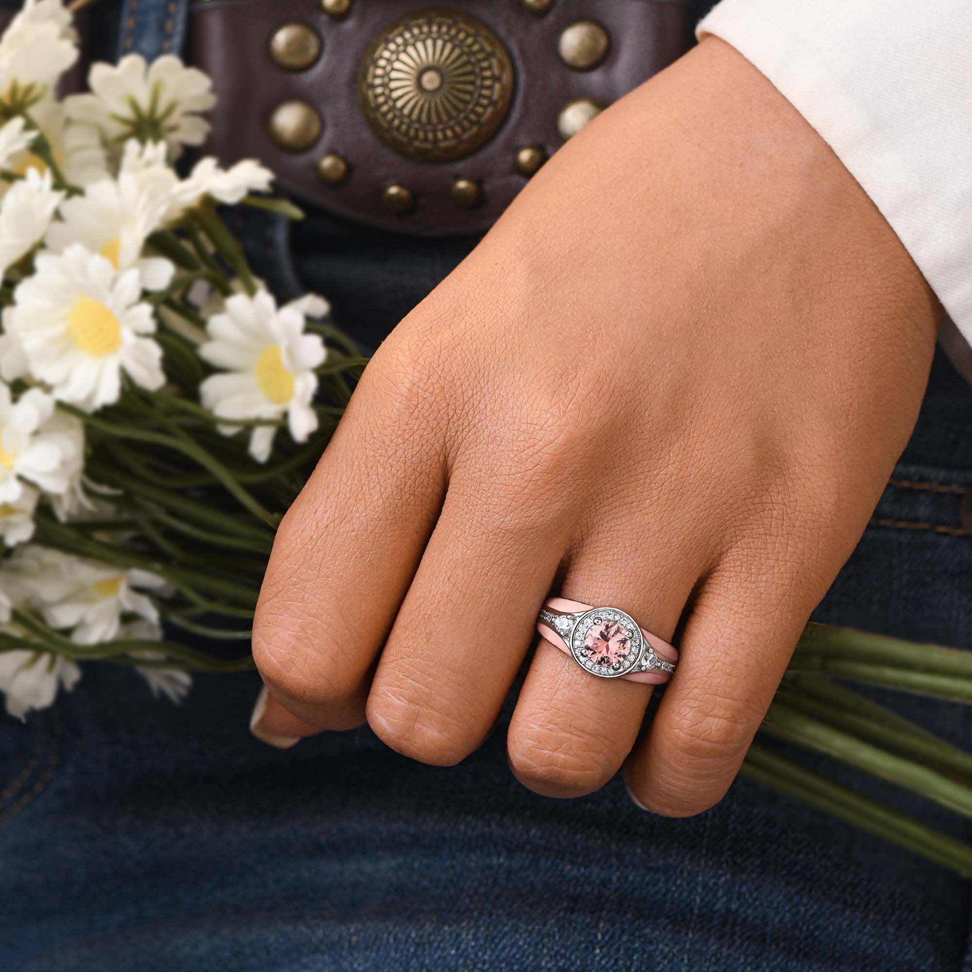 Brave Belt Ring - Rose Quartz - Serene Western