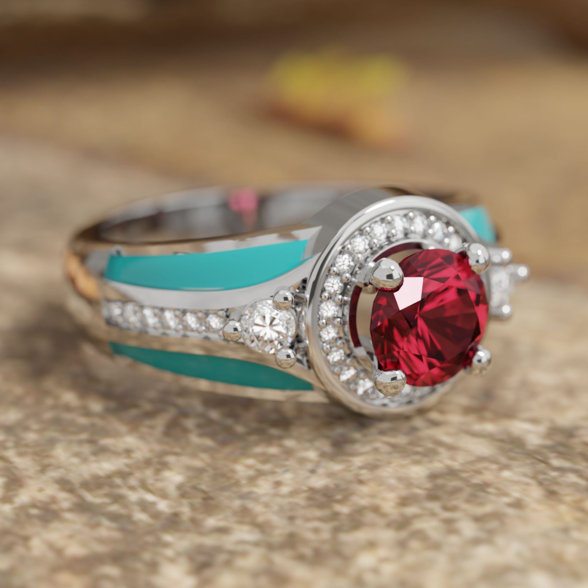 Brave Belt Ring - Ruby - Serene Western