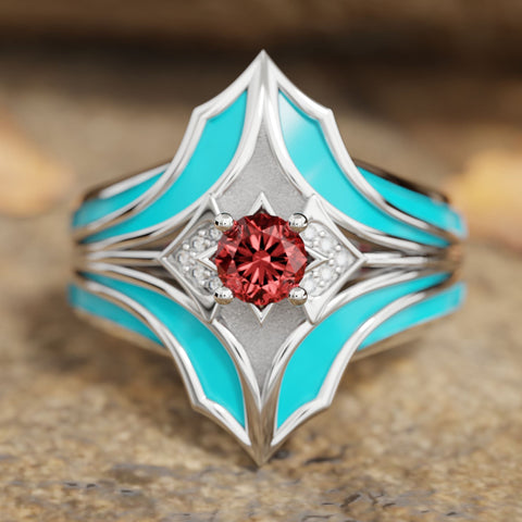 Canyon Wings Ring - Ruby