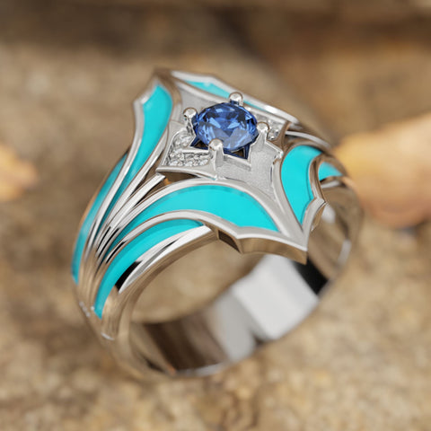 Canyon Wings Ring - Sapphire