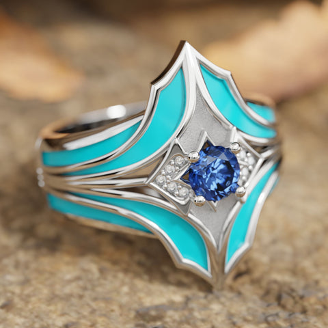 Canyon Wings Ring - Sapphire