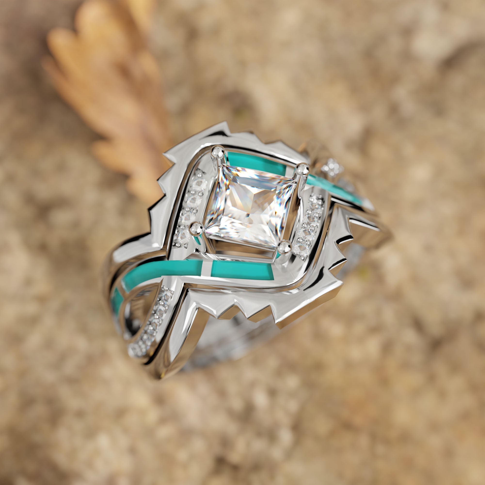 Cascading Ridges Ring - Serene Western