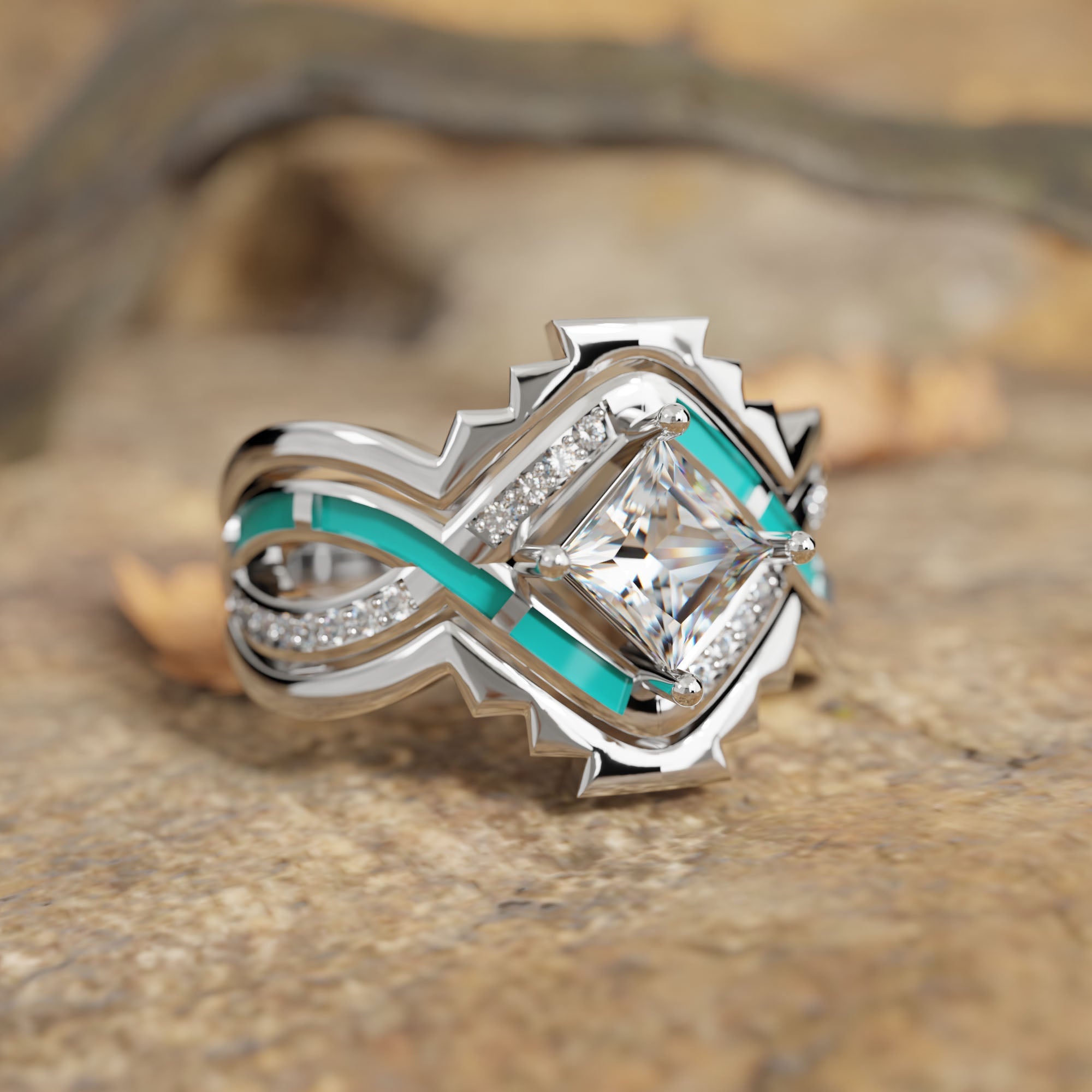 Cascading Ridges Ring - Serene Western