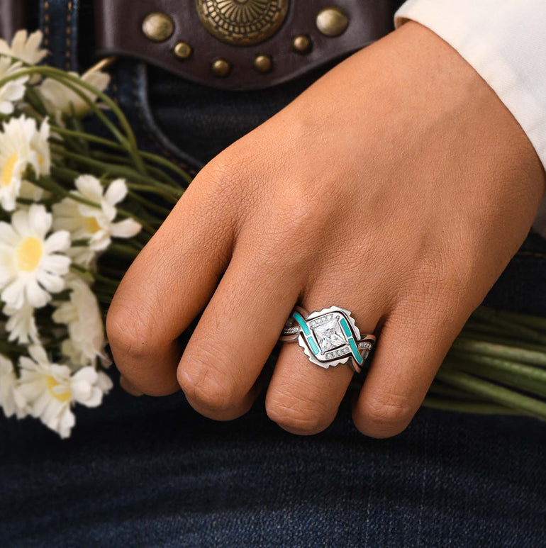 Cascading Ridges Ring - Serene Western