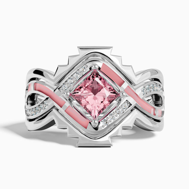 Cascading Ridges Ring - Rose Quartz - Serene Western
