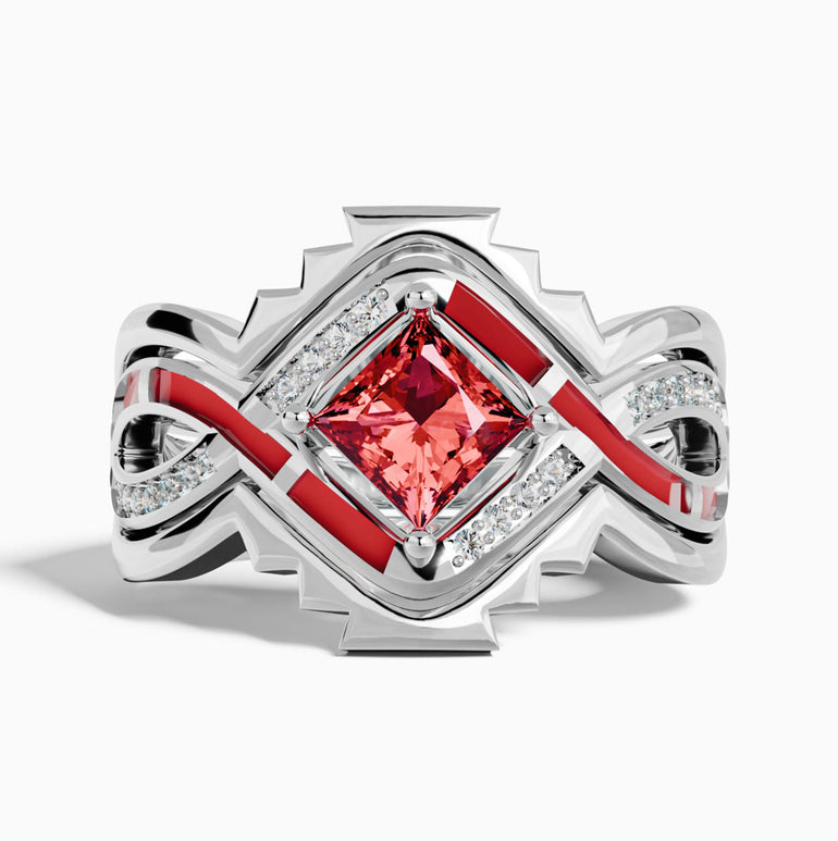 Cascading Ridges Ring - Ruby - Serene Western