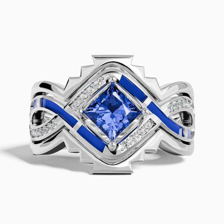 Cascading Ridges Ring - Sapphire - Serene Western
