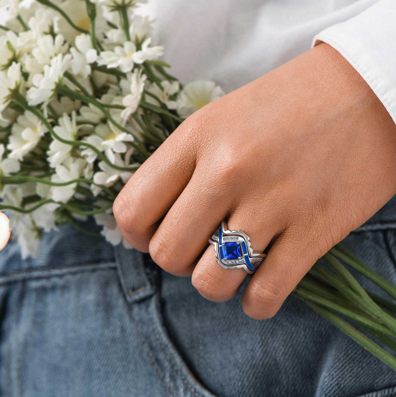 Cascading Ridges Ring - Sapphire - Serene Western