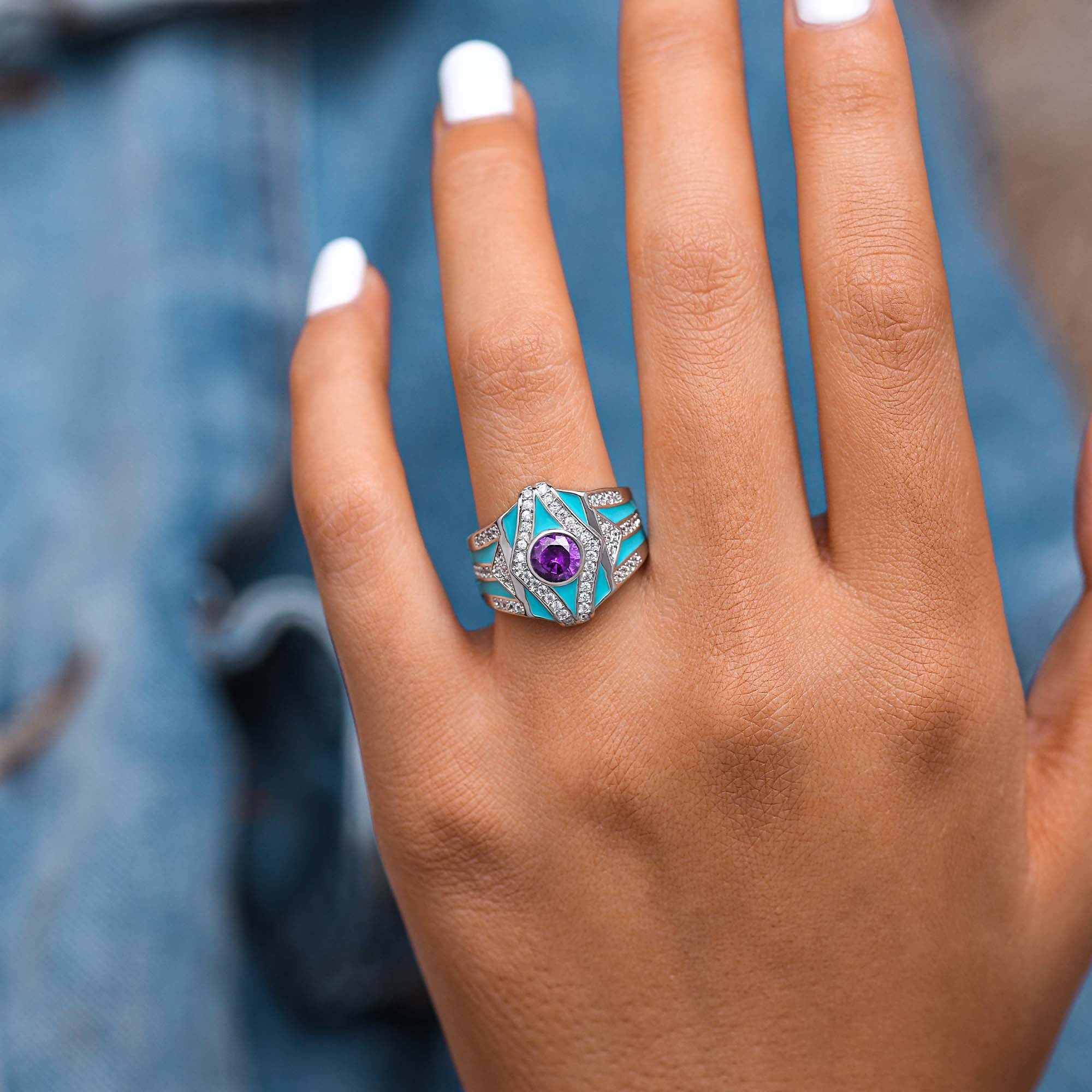 Celestial Canopy Ring - Amethyst - Serene Western