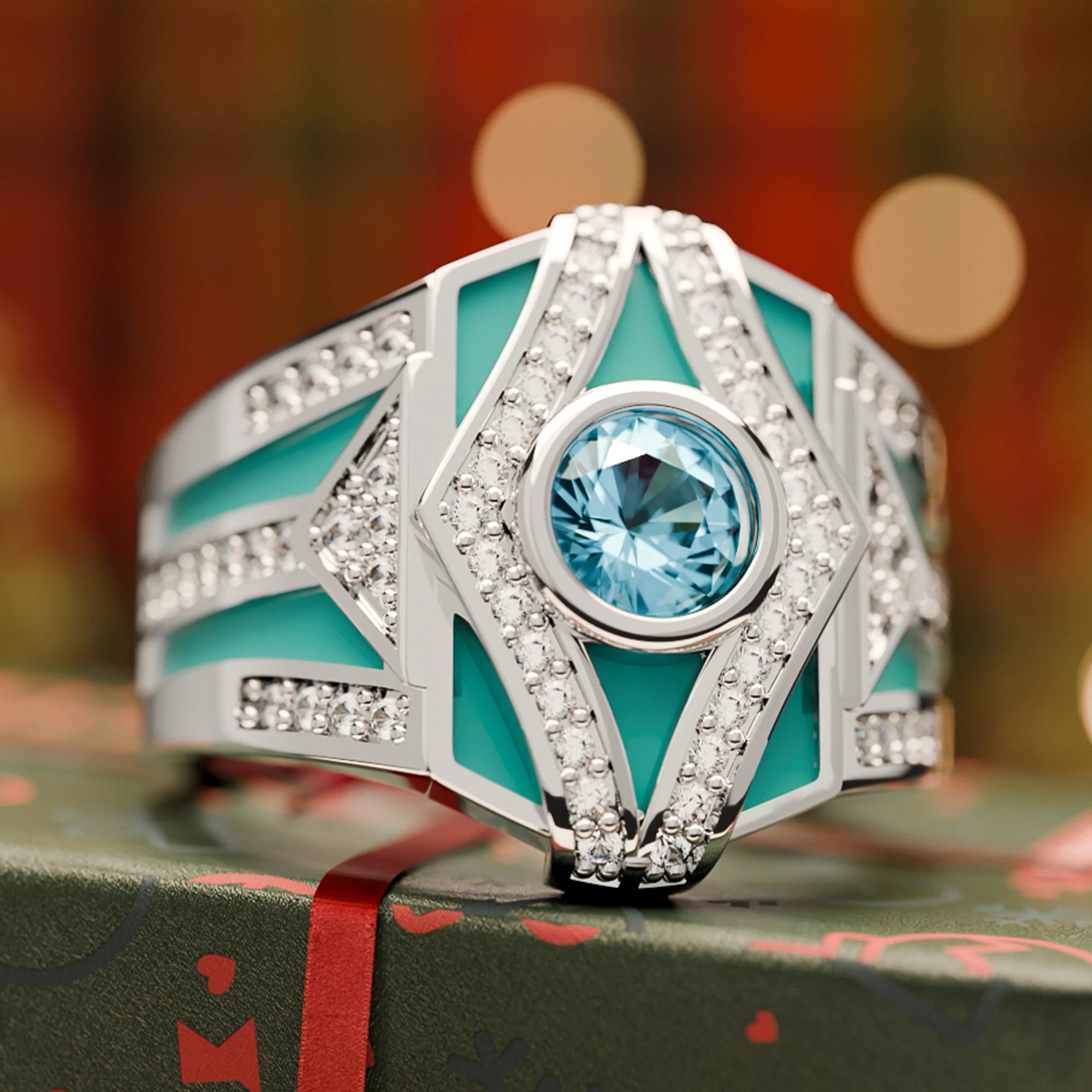 Celestial Canopy Ring - Aquamarine - Serene Western