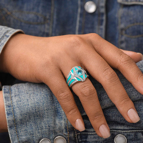 Celestial Canopy Ring - Aquamarine