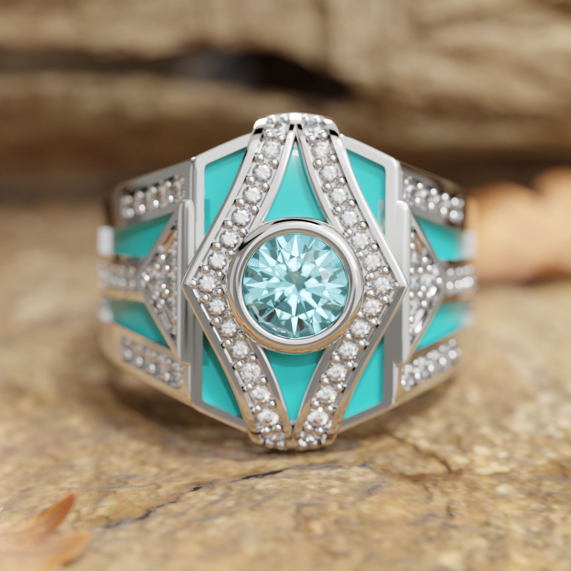 Celestial Canopy Ring - Aquamarine - Serene Western