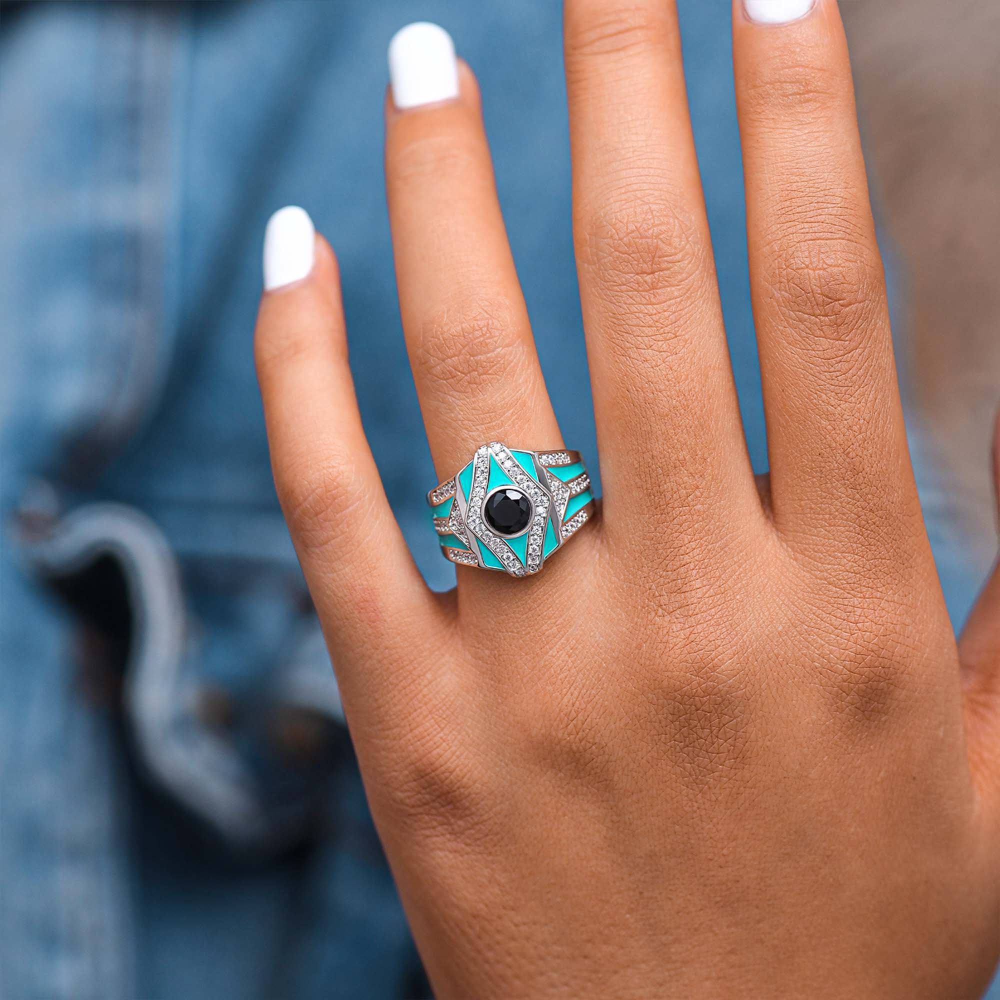 Celestial Canopy Ring - Black Onyx - Serene Western