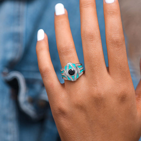 Celestial Canopy Ring - Black Onyx