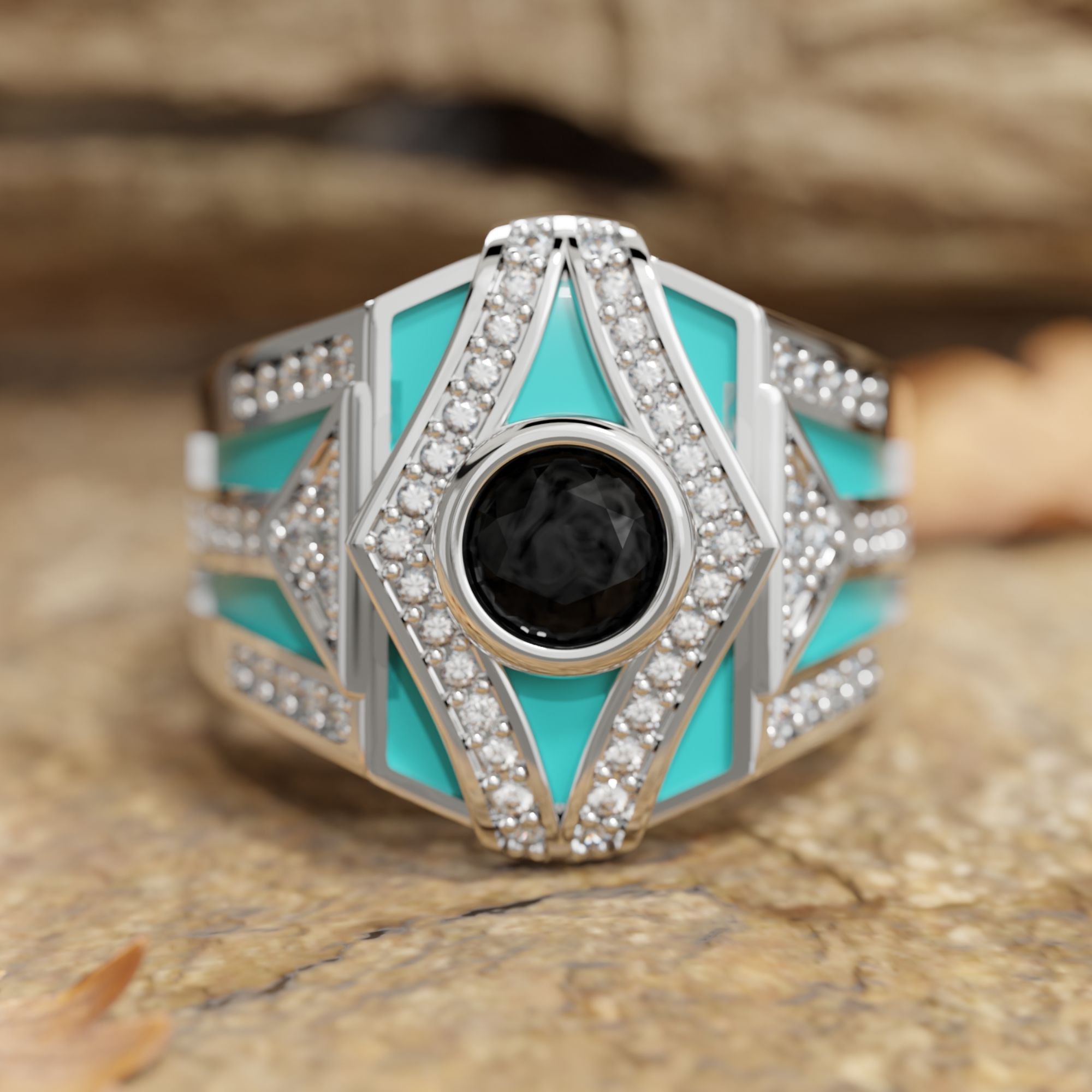 Celestial Canopy Ring - Black Onyx - Serene Western