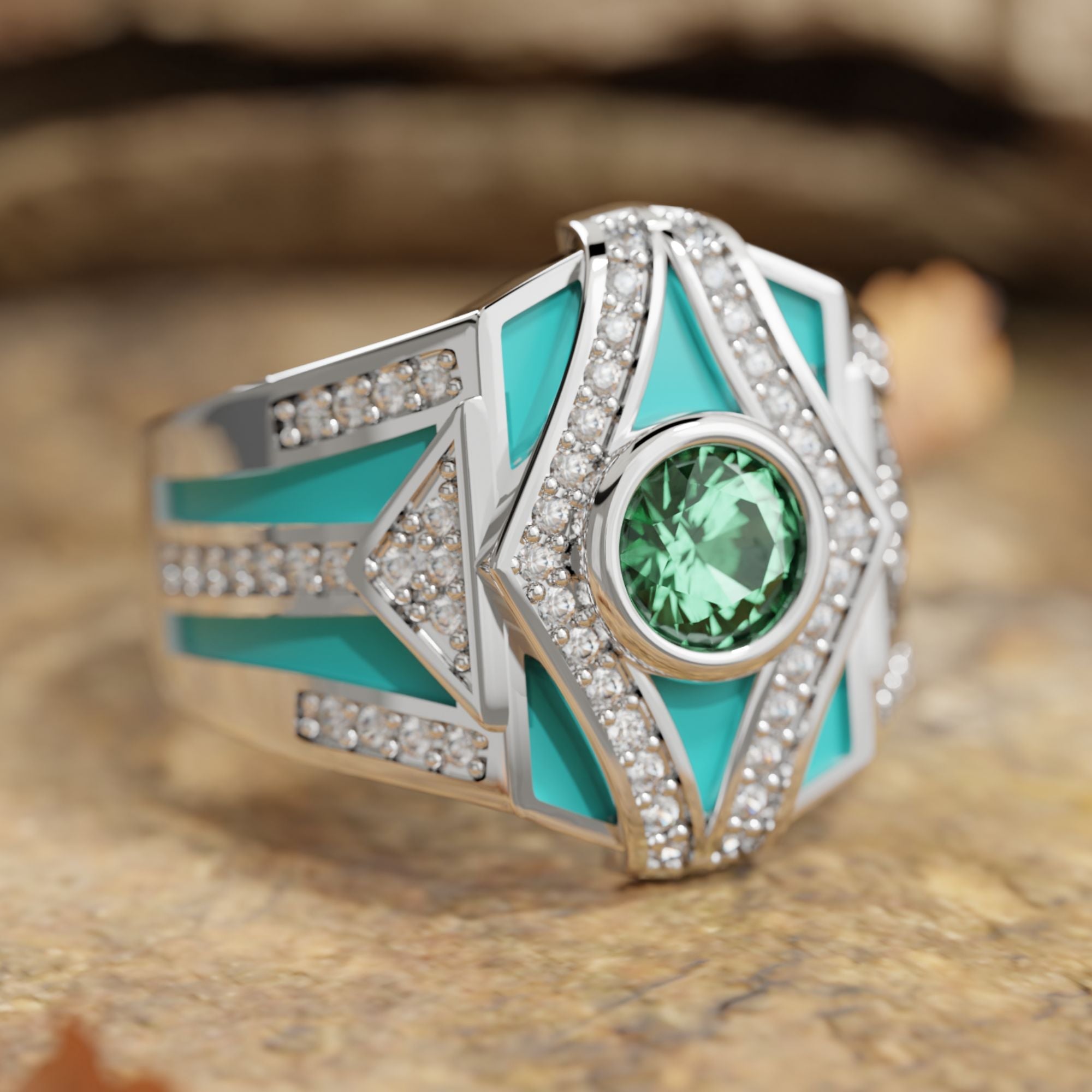 Celestial Canopy Ring - Emerald - Serene Western