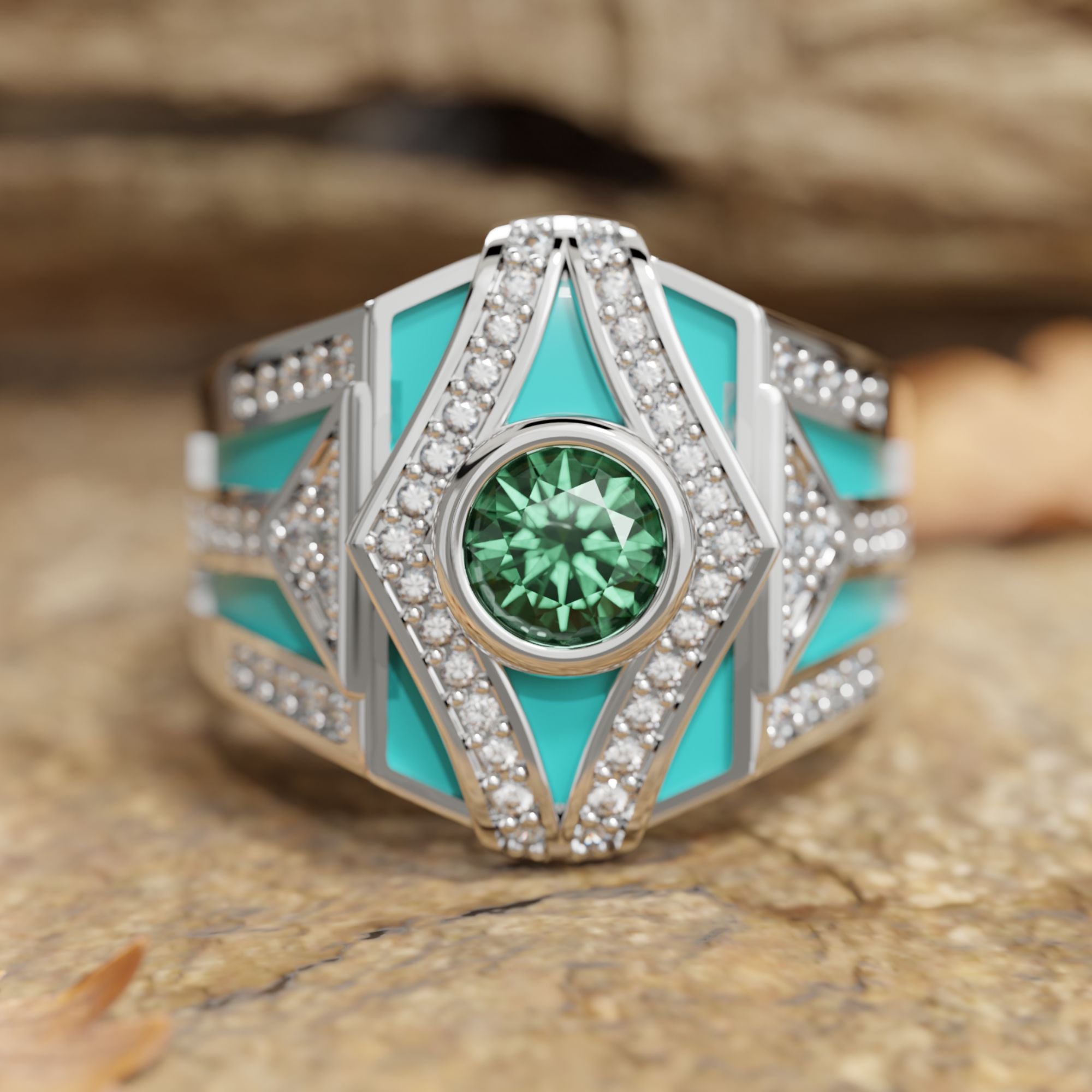 Celestial Canopy Ring - Emerald - Serene Western