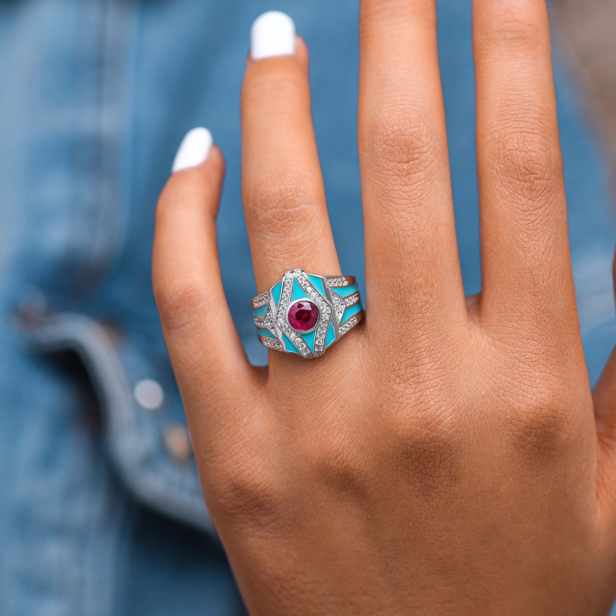 Celestial Canopy Ring - Ruby - Serene Western