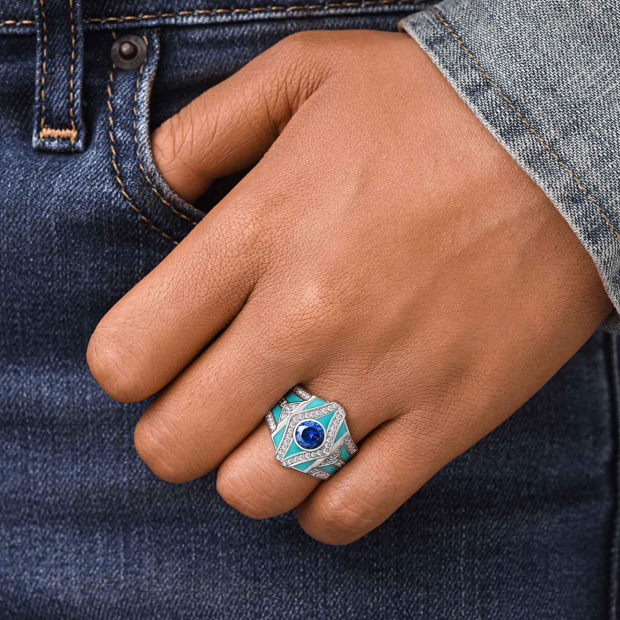 Celestial Canopy Ring - Sapphire - Serene Western