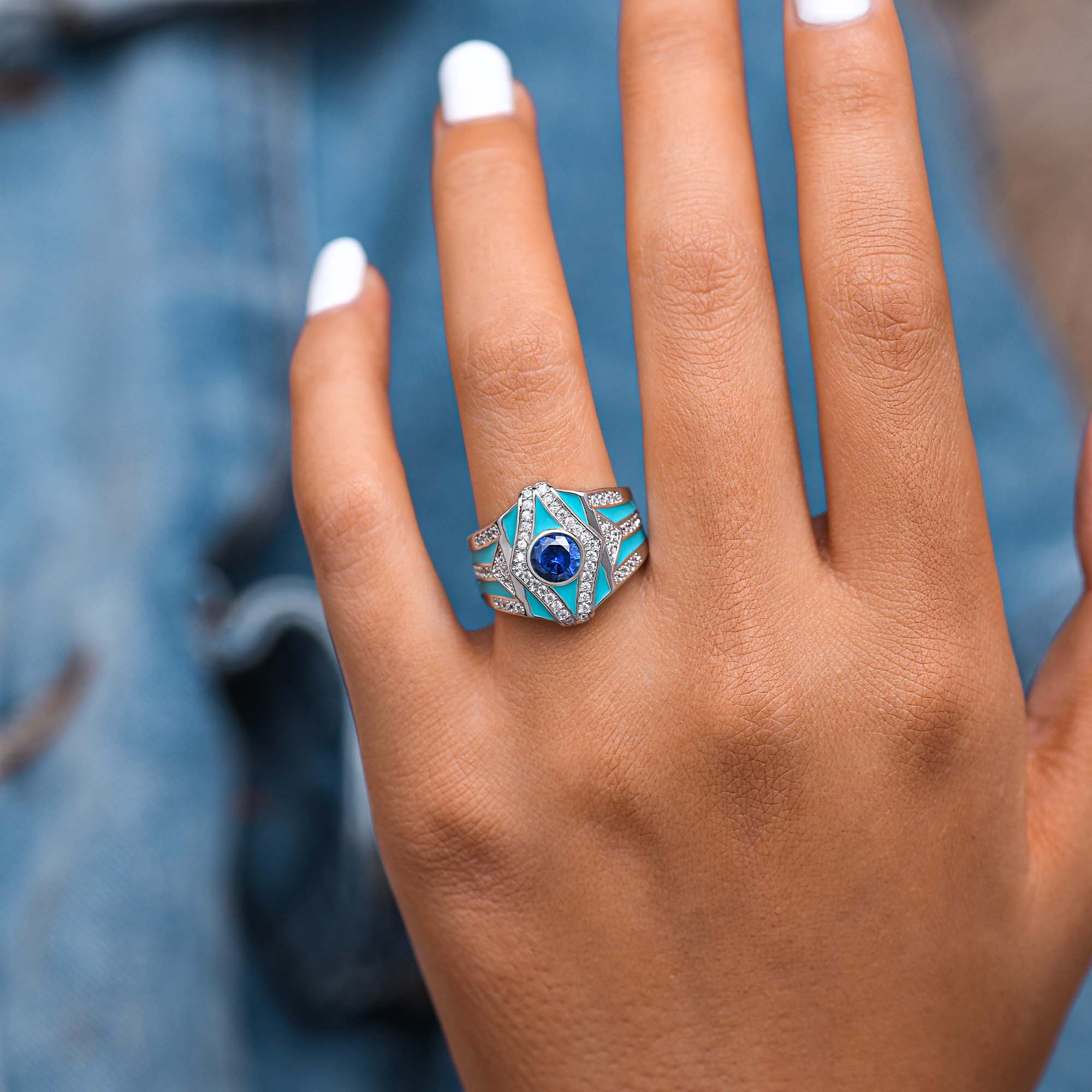 Celestial Canopy Ring - Sapphire - Serene Western