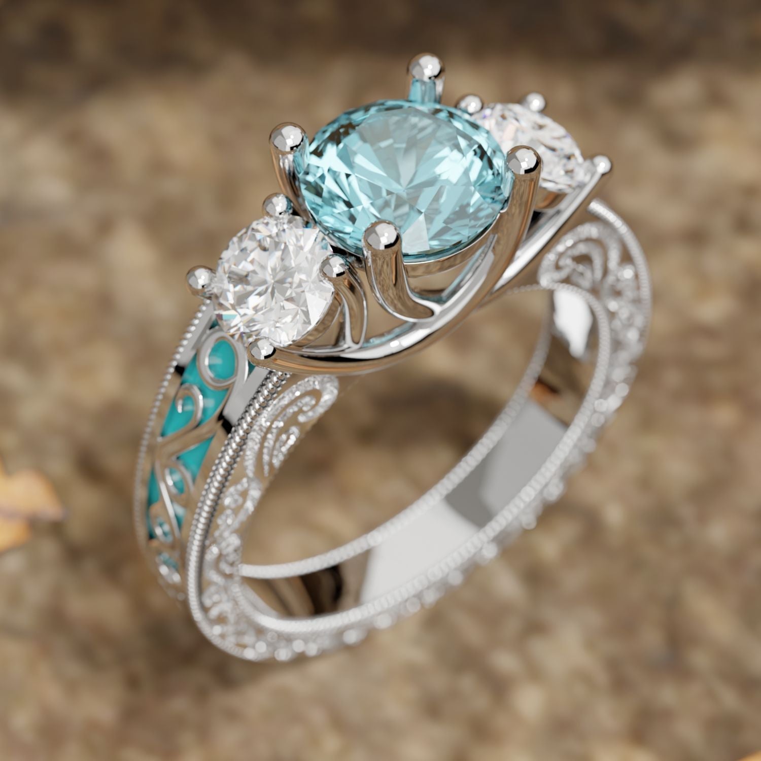 Century Romance Ring - Serene Western