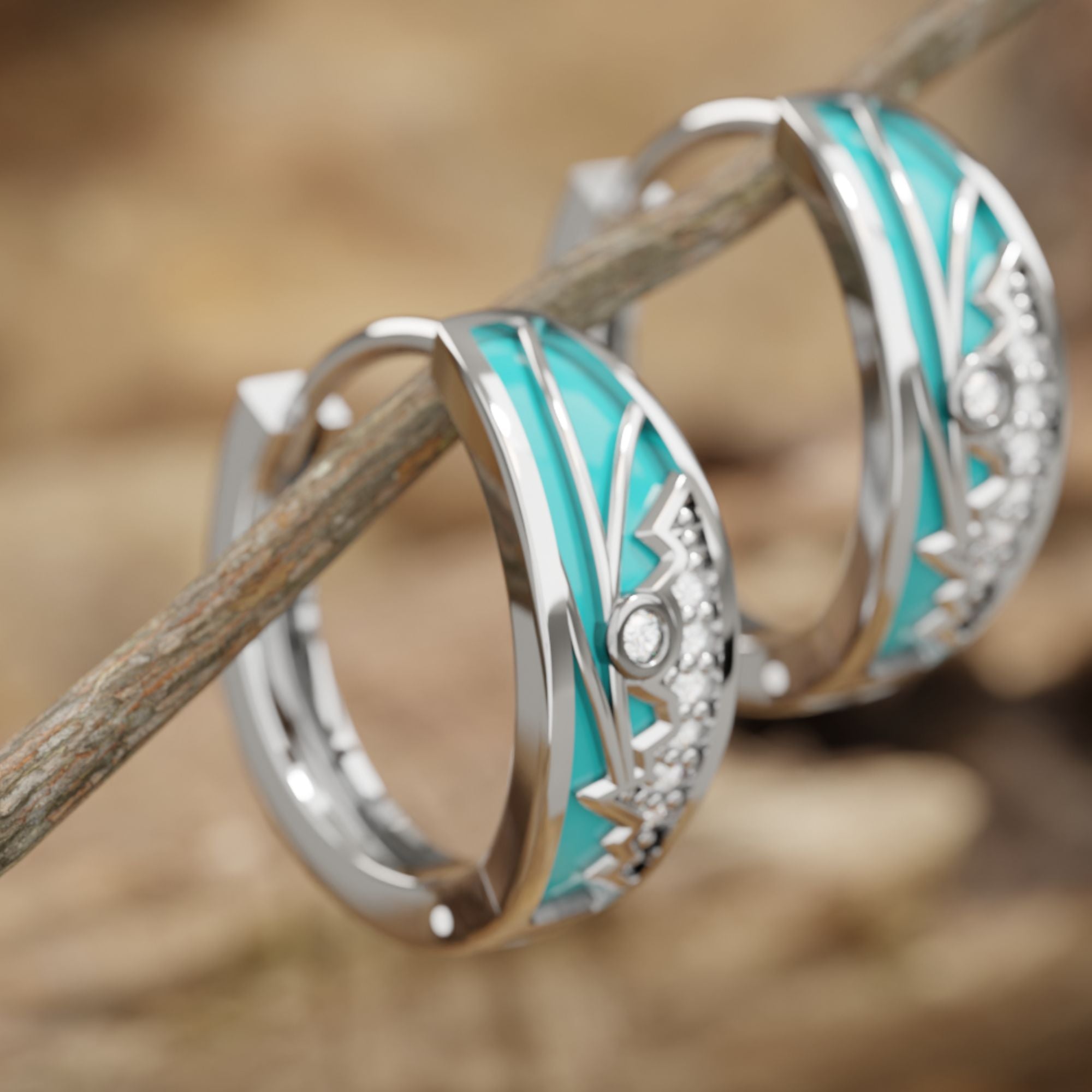 Cerulean Summit Earrings - Serene Western