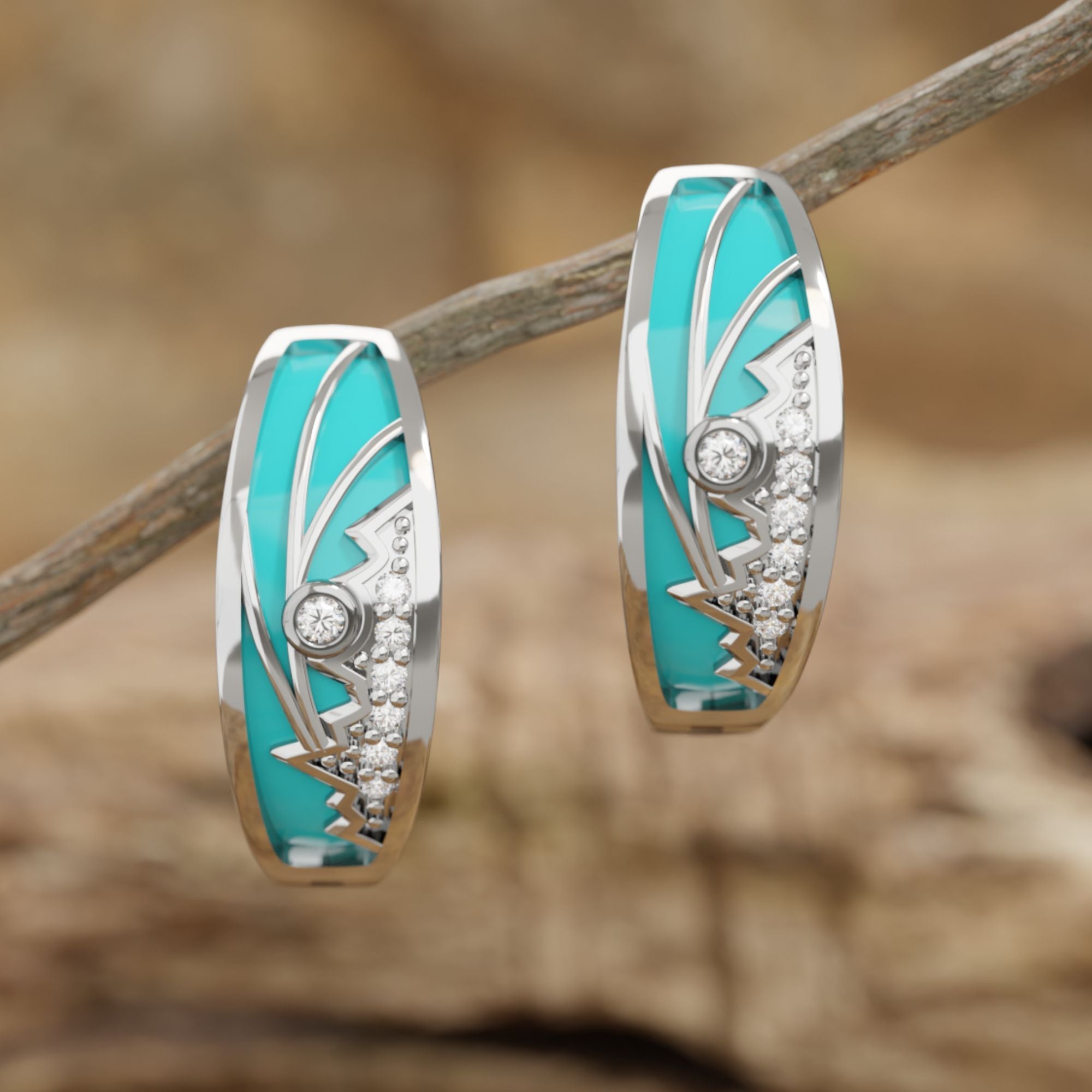 Cerulean Summit Earrings - Serene Western