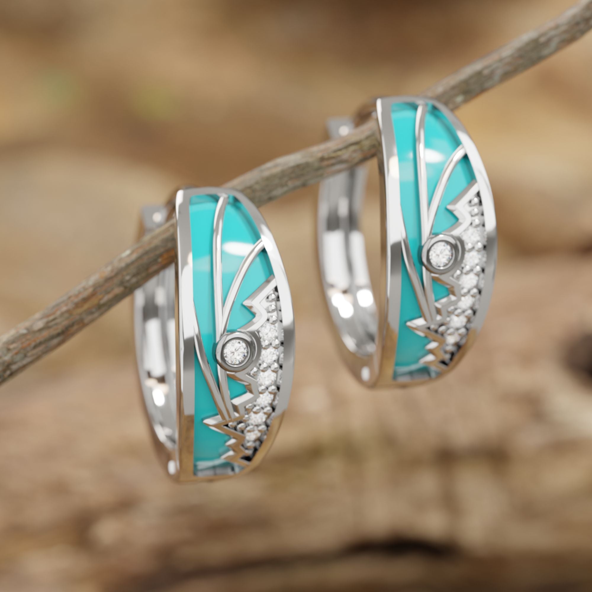 Cerulean Summit Earrings - Serene Western